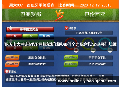 亚历山大冲击MVP目标解析球队如何全力配合以实现最佳战绩