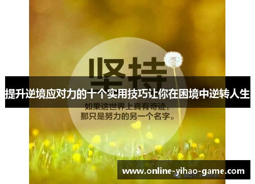 提升逆境应对力的十个实用技巧让你在困境中逆转人生